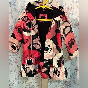 3T Girls Jacket Floral Print Fleece Lined babyGap
